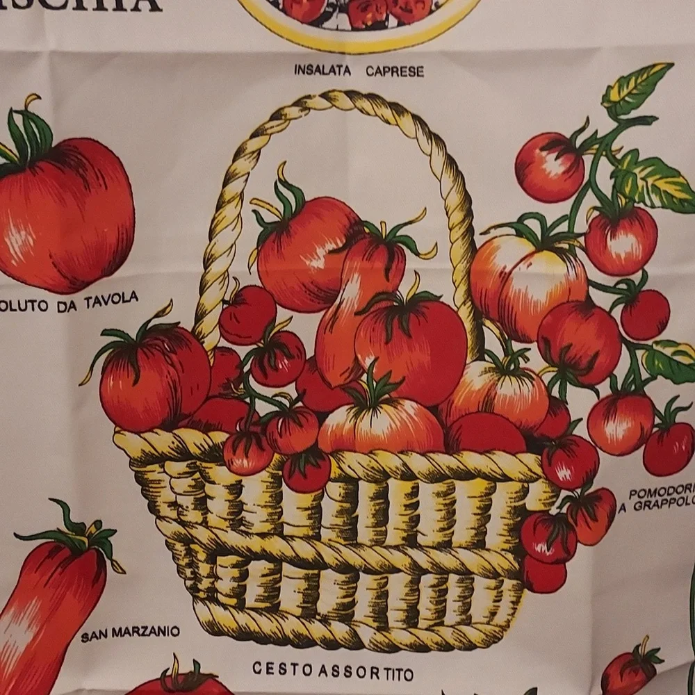 Italian Dish Towel Tea Towel Wall Hanging Caprese Tomato Theme